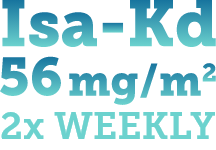 Isa-Kd 56mg/m² dosed twice weekly