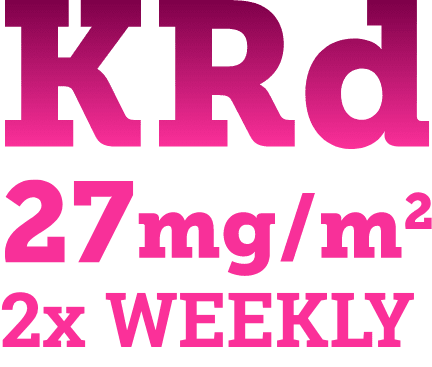 KRd 27 mg/m² dosed 2x weekly