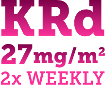KRd 27 mg/m² dosed 2x weekly