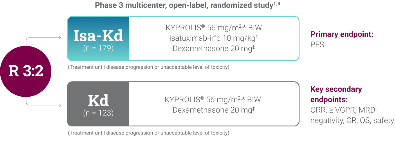 Isa-Kd vs Kd in RRMM IKEMA study design